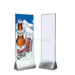 Sinal de pouso cartaz quadro de aço inoxidável vertical cartaz exibição piso suporte banner puxar para cima anúncios banners sinais rack - Image 5