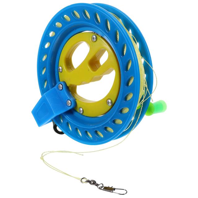 Carretel de Linha de Pipa Plástico ABS 16cm Azul 100m para Voo Livre