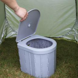 Banheiro portátil para acampar, Conveniente montado no carro, Banheiro dobrável para viagens, Potty portátil ao ar livre, à prova de odor e antiderrapante - Image 1