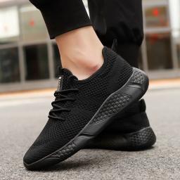 Tênis casuais masculinos respirável confortável sapato de caminhada rendas e antiderrapante atlético jogging tênis tamanho grande 39-50 - Image 6