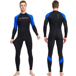 Protetor solar fino roupa de banho surf mergulho terno upf50 + manga longa uma peça wetsuit masculino mergulho subaquático maiô - Image 2