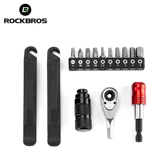 Rockbros Kit de Ferramentas para Bicicleta com Chave de Catraca de 72 Dentes e Torque Portátil