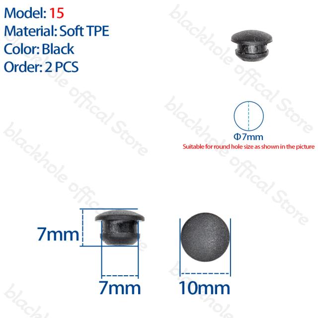 Plugues de Vedação de Quadro para Bicicleta Silicone/TPE Preto