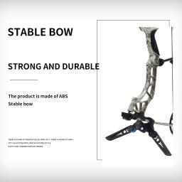 Arco e flecha Composto Bow Stand, Pés dobráveis, Portátil Composto Bow Limb Clamp, Suporte do pontapé, Suporte de cremalheira para perna - Image 2
