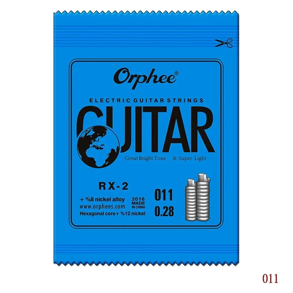 Cordas de guitarra elétrica e b g d uma única corda super leve calibre 009-042 orphee rx15 instrumento de cordas acessórios musicais - Image 1