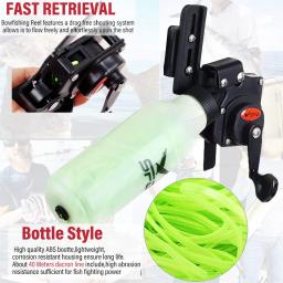 Tiro com arco Bowfishing Reel ferramenta com corda para recurvo composto, pesca, caça, arco e seta Acessório, 40m, 20m - Image 4