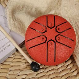 Mini Handpan Rain Drum for Yoga Meditação, Instrumento Exterior, 3 Polegadas, 6 Notas, Presente Original - Image 3