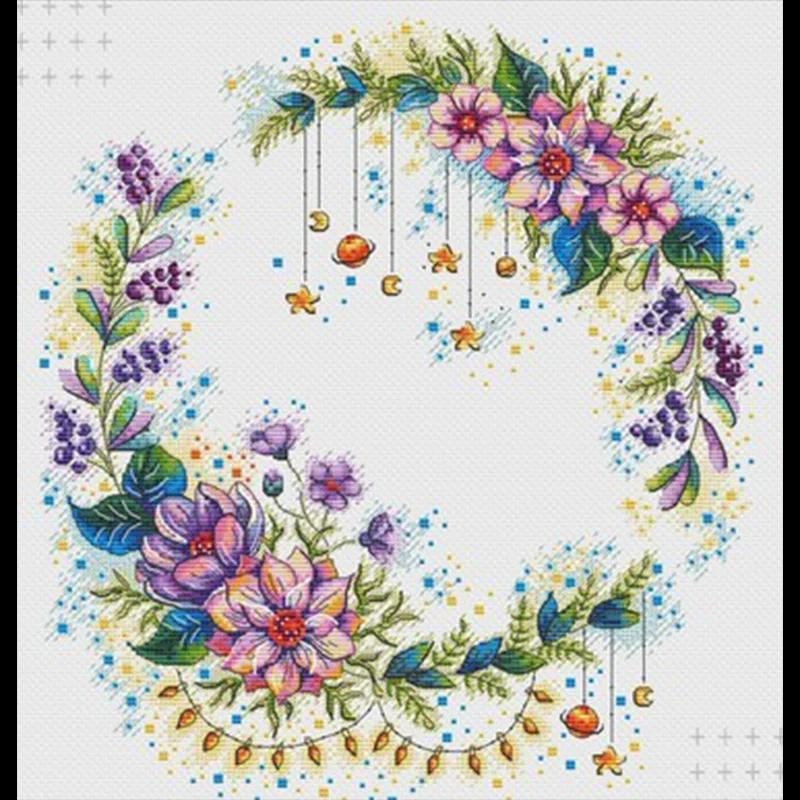 Kit Bordado Ponto Cruz, Conjuntos de Pinturas Ponto Cruz, Artes Agulha e Artesanato Kit Completo, Hobby 14CT 18CT, 7468 - Image 1