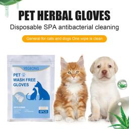 Luvas de Limpeza Descartáveis para Animais de Estimação, Sem Lavagem, Cães e Gatos, SPA, Suprimentos de Banho, Massagem, Tecido Não Tecido, Sem Lavagem, Toalhetes Macios para os Olhos, 6PCs - Image 2