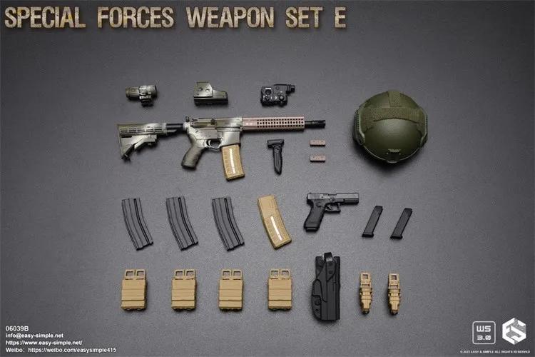 Fácil e simples es 06039 escala 1/6 soldado russo armas especiais e conjunto de equipamentos modelo brinquedo caber figura de ação de 12 ''em estoque - Image 1