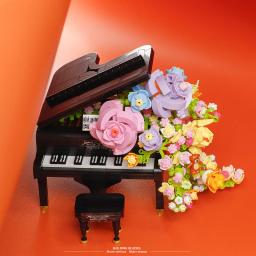 Mini Piano com Luz, Violino, Instrumento Musical, Flor, Decoração de Casa, Presente de Natal, Brinquedos para Crianças e Adultos - Image 2