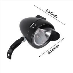 Farol retro brilhante da bicicleta, luz do triciclo do ciclismo, farol LED, lâmpada de segurança, 180 lúmen - Image 6