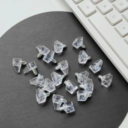 100-10 pces prateleira transparente studs estacas de plástico laminado suporte armário guarda-roupa prateleiras suportes móveis ferragem suportes fixos - Image 6