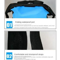 Impermeável seco saco mochila de natação, água flutuante saco, esporte canoa, canoagem, rafting, canoagem, rio Trekking, 25L - Image 4