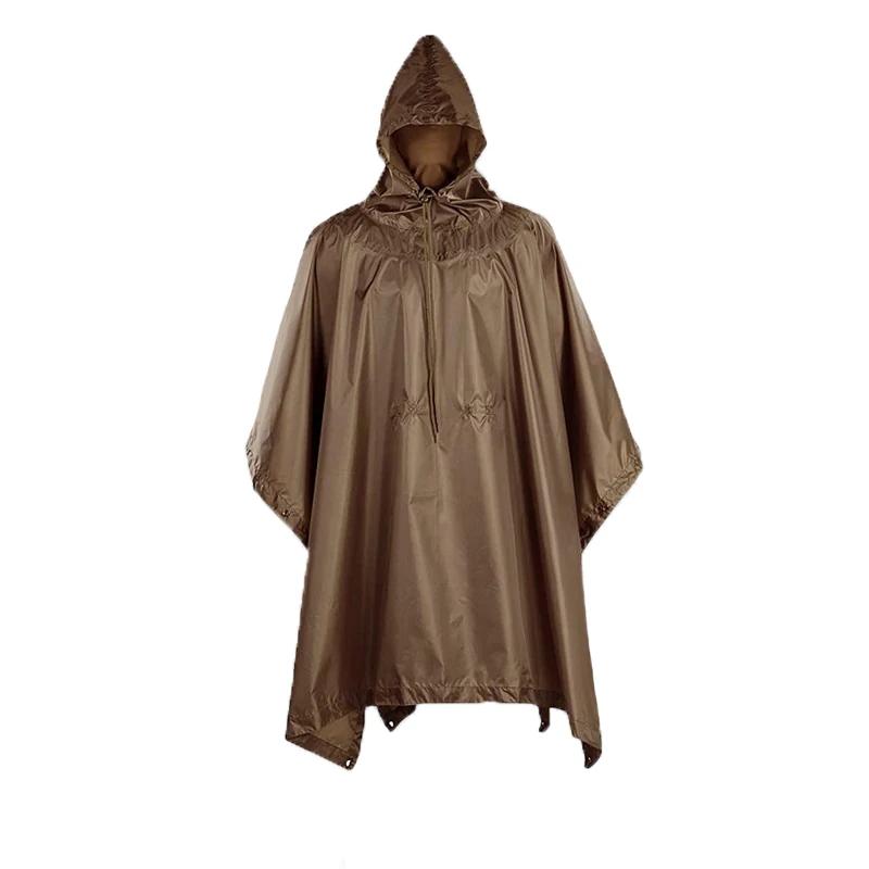 Poncho de camuflagem respirável ao ar livre, Impermeável Tático Selva, Birdwatching, Caminhadas, Caça Ghillie Suit, Viagem Rain Gear - Image 1