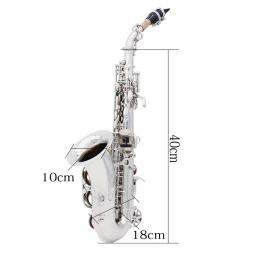 Slade saxofone soprano latão bb tom sax gravado floral saxofon com caso bocal palhetas peças e acessórios de instrumento de vento - Image 4