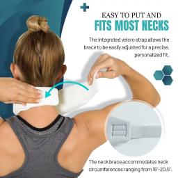 Almofada Ortopédica Cinta De Pescoço, Suporte Cervical, Trator Corretor De Postura, Cinta De Pescoço, Colar Cervical, Alívio Da Dor, Pressão - Image 4