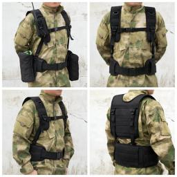 Colete tático militar com cinto destacável, Molle Peito Rig, Airsoft, Equipamento de Paintball do Exército, Caça ao ar livre - Image 2