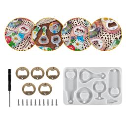 Diy abridor de garrafa ferramentas conjunto resina moldes abridor de cerveja molde de silicone que faz jóias fundição vinho saca-rolhas chave de fenda kit - Image 3