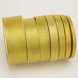Fita metálica de glitter dourada e prateada, fita para o casamento, presente, decoração, artesanato, diy - Image 5
