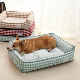 Almofada impermeável quadrada para animais de estimação, cama destacável para cães e gatos, ninho para cães pequenos e médios, sofá, acessórios da casa - Image 2