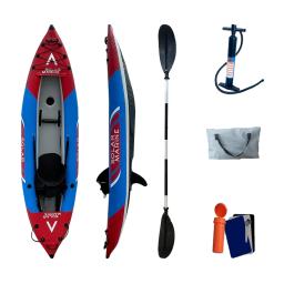 Caiaque inflável duplo escovado para única pessoa Canoa de competição Caiaques de rafting dobráveis Pesca recreativa de paddleboard - Image 5