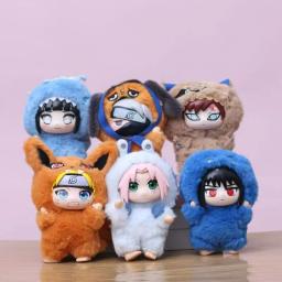 Naruto besta de cauda série brinquedos de pelúcia bonito sasuke sakura bonecas de vinil kawaii gaara hinata kakashi saco chaveiros para presente aniversário - Image 1