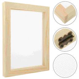 Tela de quadro para fazer papel, faça você mesmo, molde de madeira, artesanato, deckle, brinquedos de impressão, kit artesanal, ferramentas de molde para crianças, pacote de flores - Image 2