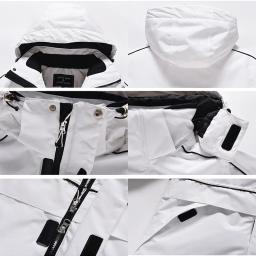 Jaqueta de esqui impermeável e calças para homens e mulheres, à prova de vento, quente, snowboard, esqui, esportes, masculino, feminino, inverno - Image 4