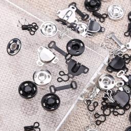 120 pçs ganchos de costura e ilhós definir fecho de costura fecho de fixação reparação ganchos de costura ganchos e olhos fecho para costura roupas - Image 4