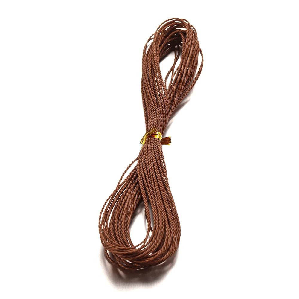 Corda de algodão encerado para fazer jóias, Beading Cord, Corda para DIY Pulseira, Suprimentos Colar, Acessórios, 1mm, 10m por lote - Image 1