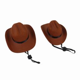 Chapéu de cowboy estrela ajustável para animais de estimação, traje de cão britânico, chapéu superior, chapéus de sol para gatos - Image 6