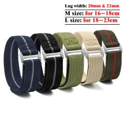 Premium Nylon Watch Strap, Militar Sport Band, Tecido Pulseira, Cinto Substituir Acessórios, Alta Qualidade, 20mm, 22mm - Image 1