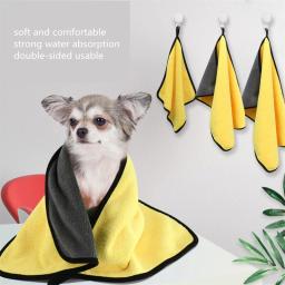 Toalha de banho absorvente ultra-absorvente de microfibra, para animais pequenos e médios cães e gatos, lavável à máquina - Image 6