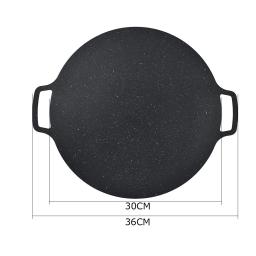 Panela antiaderente coreana, Revestimento de pedra médica, Acampamento de mármore antiaderente, Griddle redondo com alça para assar, Grill,BBQ, 1pc - Image 6