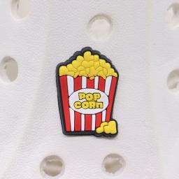 Encantos da sapata do PVC para crianças, 1 parte, com letra, pipoca, concha, flores, taco, havaí, chinelos, decoração, diycute, presente do feriado - Image 6