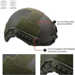 Capacete tático rápido para Airsoft Paintball, capacetes de combate, esportes ao ar livre, equipamento protetor de cabeça, MH PJ Casco - Image 3