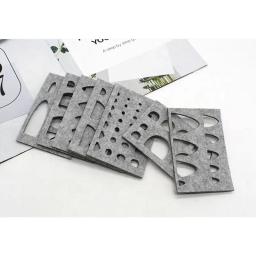 Molde feltro lã, 8 peças, agulha para feltragem, faça você mesmo, estêncil, aplique, artesanato, molde, acessórios - Image 5