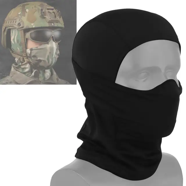 Máscara Facial Completa Balaclava Tática Multicam com Protetor de Pescoço em Sílica Macia para Airsoft, Caça e Cosplay de Paintball CS