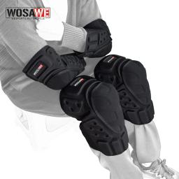 WOSAWE Motocicleta Joelheiras Protetor Motocross Snowboard Skate Ski Roller Hockey Suporte Proteção Esportiva MTB Joelheira Set - Image 1
