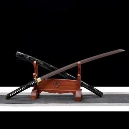 Lâmina Samurai com Bainha Faca de Madeira Longa Ornamento Juhe Bushido - Image 1