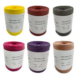 Fio De Papel De Fibra Natural, Saco De Chapéu De Tecido De Raffia, DIY Mão De Tricô, Bolsa De Palha, Fios De Chapéus, Suprimentos De Artesanato, 240m - Image 4