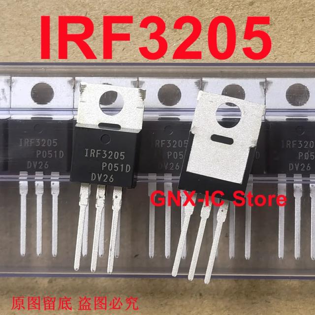 IRF3205 Transistor MOSFET 55V 110A 200W Chip Grande Importado 100 Peças