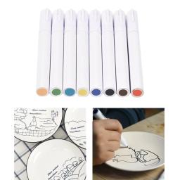 Cerâmica Arte Underglaze Marker, Pintura Permanente de Porcelana, Caneta Colorida, Escrita Cerâmica Vidrada, Canetas Pintura, 8x - Image 4