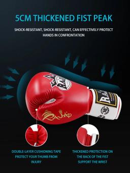 Raja luvas de boxe adulto mma muay thai kickboxing artes marciais sparring luvas saco pesado equipamento treinamento - Image 4