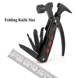 canivete multifunção Ferramentas multifuncional de aço inoxidável mini faca dobrável alicate edc martelo sobrevivência ao ar livre acampamento gadget multitool jackknife - Image 3