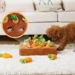 Tapete de cenoura para cães e gatos, brinquedo quebra-cabeça com 12 cenouras, animal de estimação interativo, alívio do estresse, brinquedos mastigáveis pequenos, médios, grandes - Image 2
