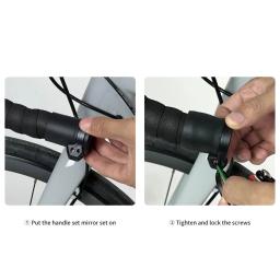 Espelho Retrovisor de Bicicleta para MTB Road Bike, Espelhos Retrovisores Ajustáveis, Bar End, Acessórios para Bicicleta, Rotação 360 - Image 5