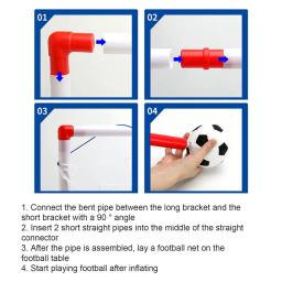 1 conjunto de futebol objetivo net presente de aniversário mini brinquedo de futebol dobrável mini bola de futebol objetivo post net conjunto treinamento objetivo de futebol - Image 2