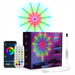 Fogos de artifício LED Strip Light, Música Control, Sinfonia, RGB, Sonho, Meteor Lamp, Kit completo, Casamento, Natal - Image 6